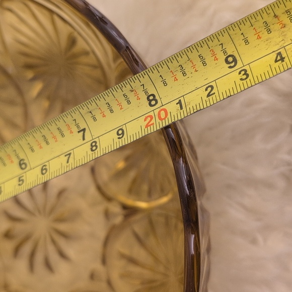 VINTAGE AMBER GLASS BOWL - Picture 4 of 4